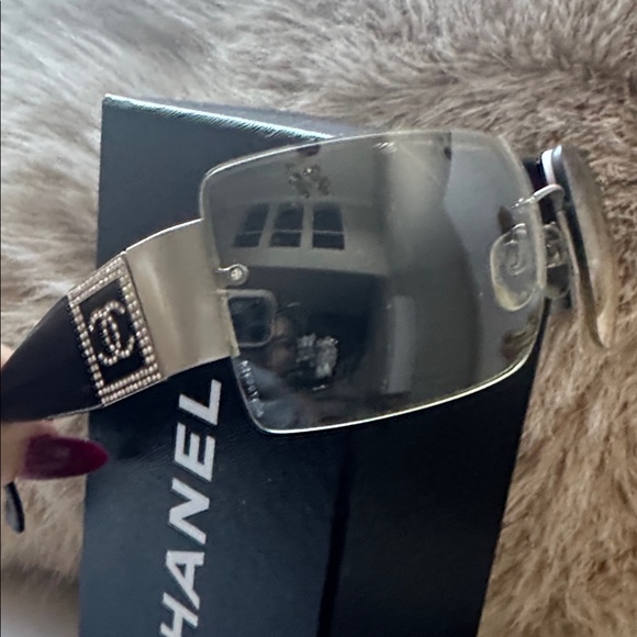 CHANEL Silver Mirror Sunglasses main image 5